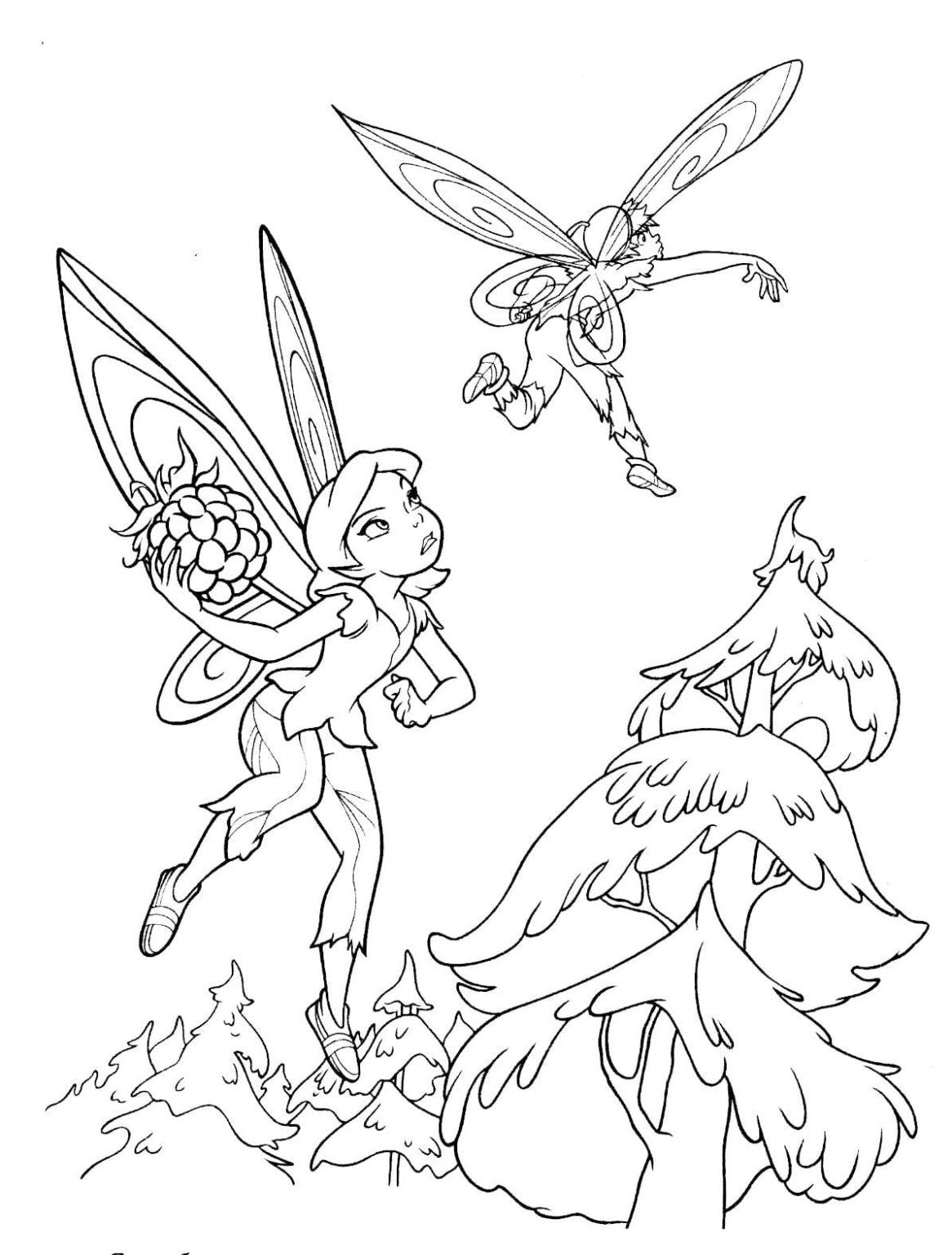 Çocuklar İçin Tinkerbell Boyama Sayfaları 