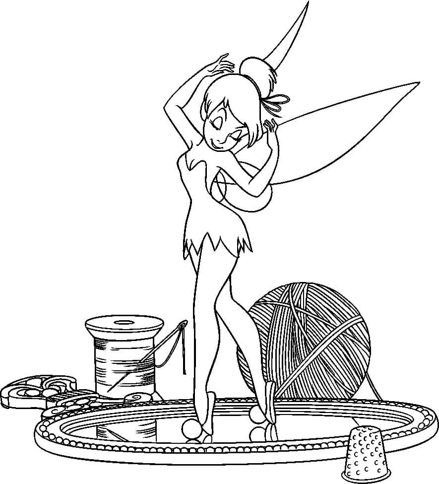 Çocuklar İçin Tinkerbell Boyama Sayfaları 