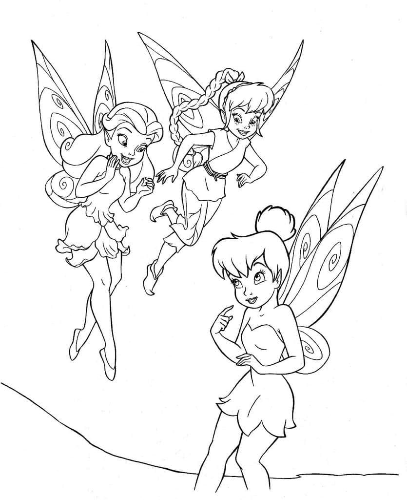 Çocuklar İçin Tinkerbell Boyama Sayfaları 