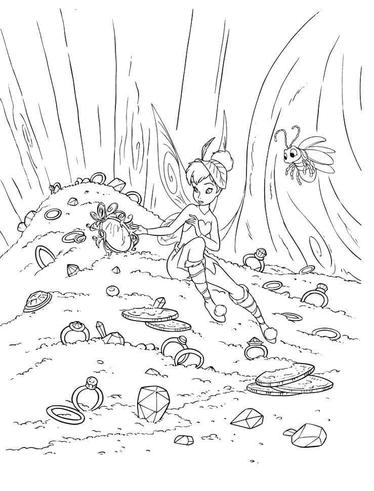 Çocuklar İçin Tinkerbell Boyama Sayfaları 