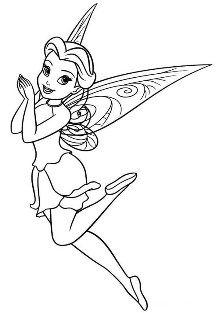 Çocuklar İçin Tinkerbell Boyama Sayfaları 