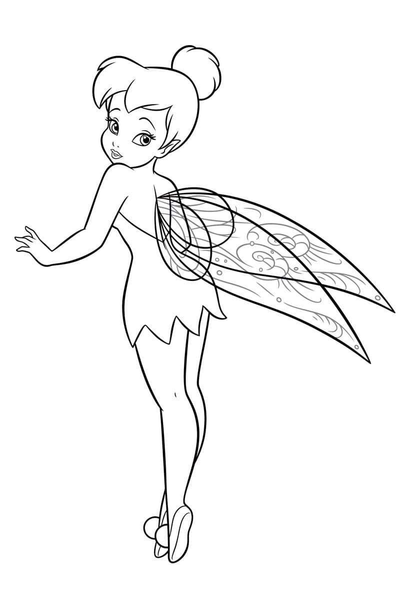 Çocuklar İçin Tinkerbell Boyama Sayfaları 