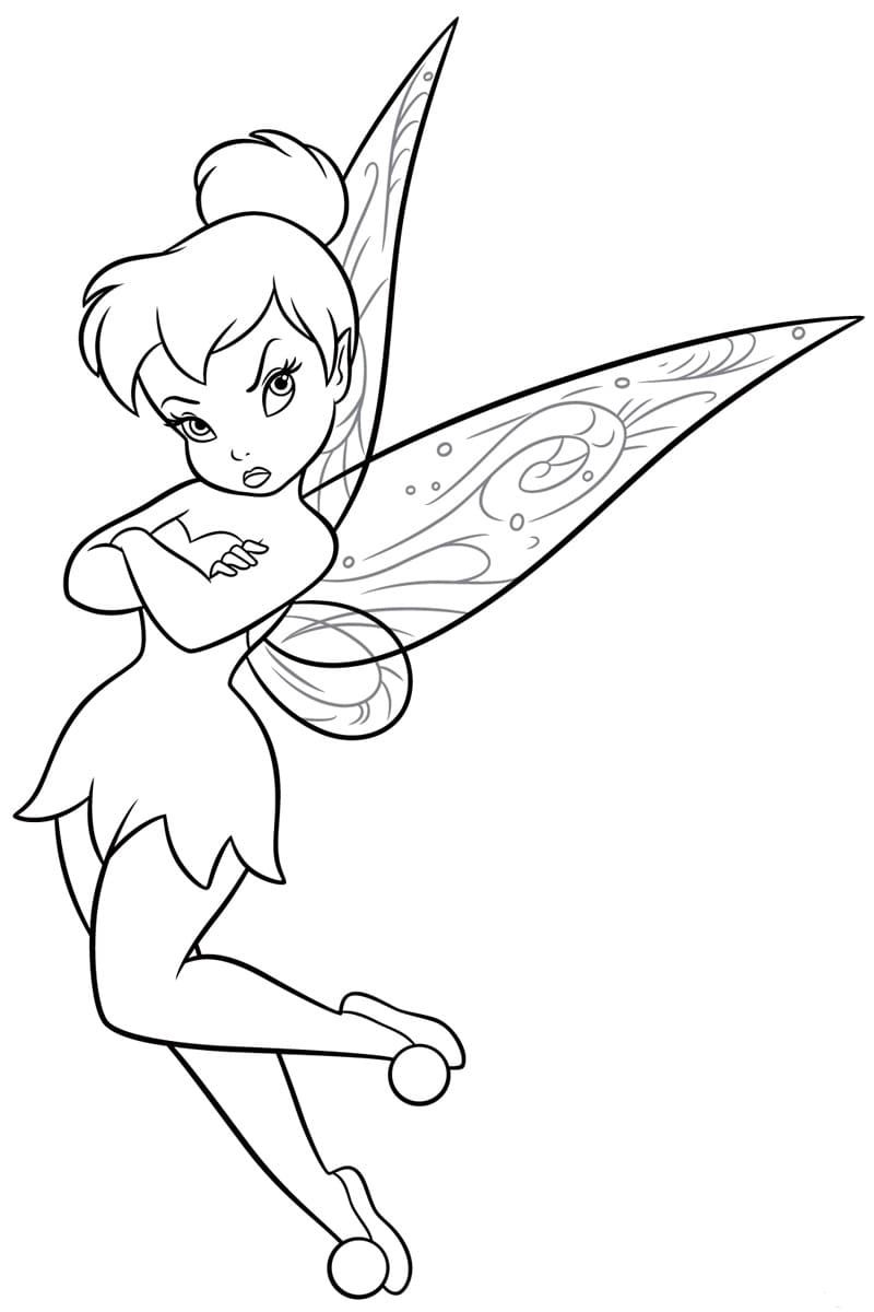Çocuklar İçin Tinkerbell Boyama Sayfaları 