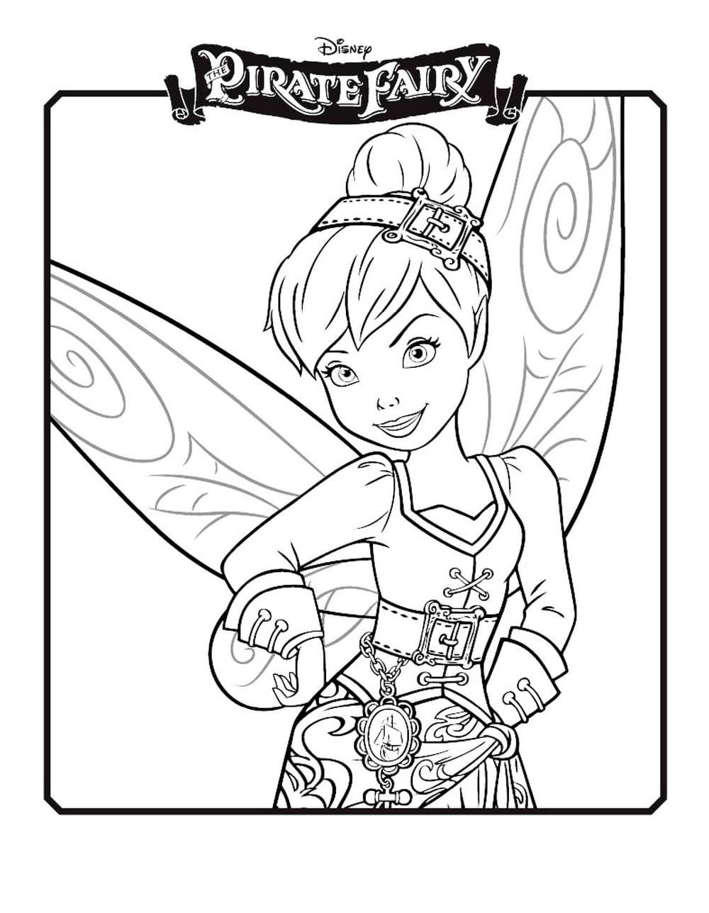 Çocuklar İçin Tinkerbell Boyama Sayfaları 