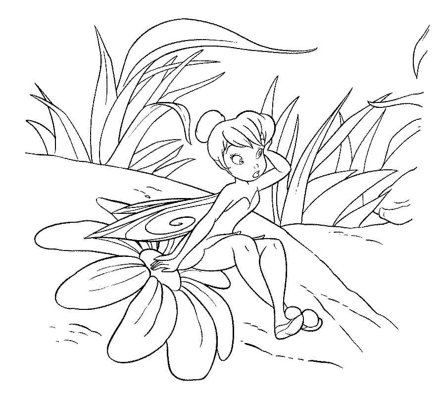 Çocuklar İçin Tinkerbell Boyama Sayfaları 