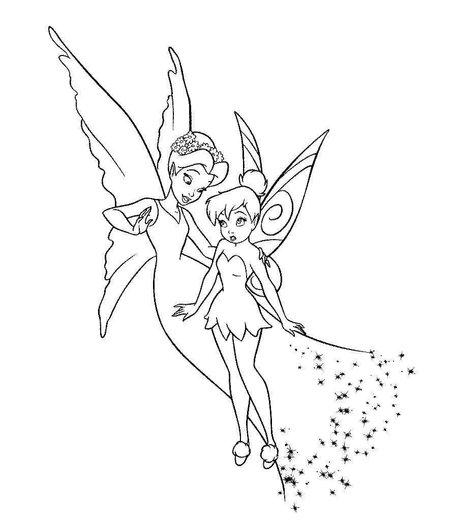 Çocuklar İçin Tinkerbell Boyama Sayfaları 