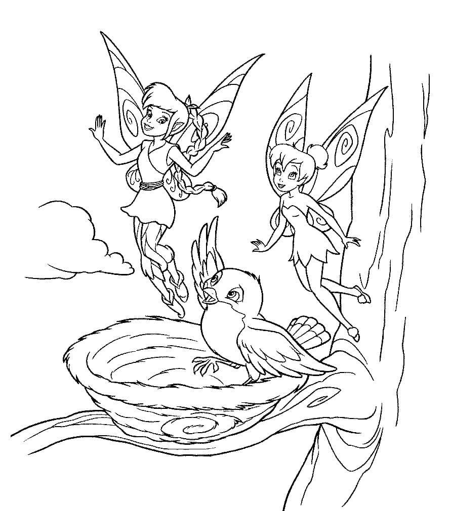 Çocuklar İçin Tinkerbell Boyama Sayfaları 