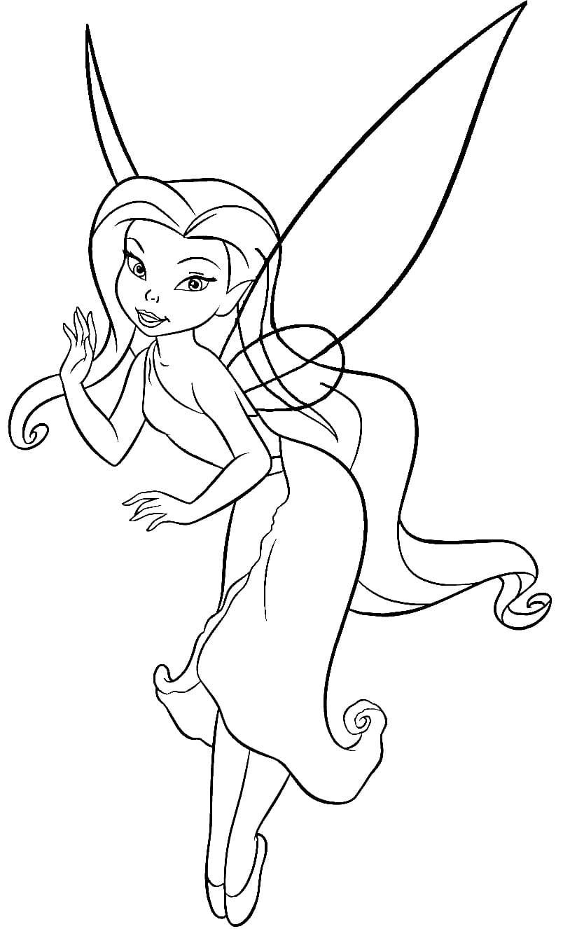 Çocuklar İçin Tinkerbell Boyama Sayfaları 
