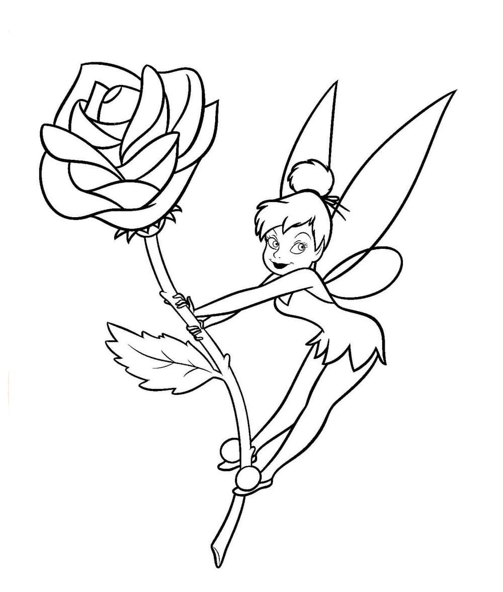 Çocuklar İçin Tinkerbell Boyama Sayfaları 