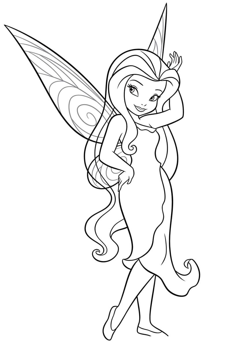 Çocuklar İçin Tinkerbell Boyama Sayfaları 