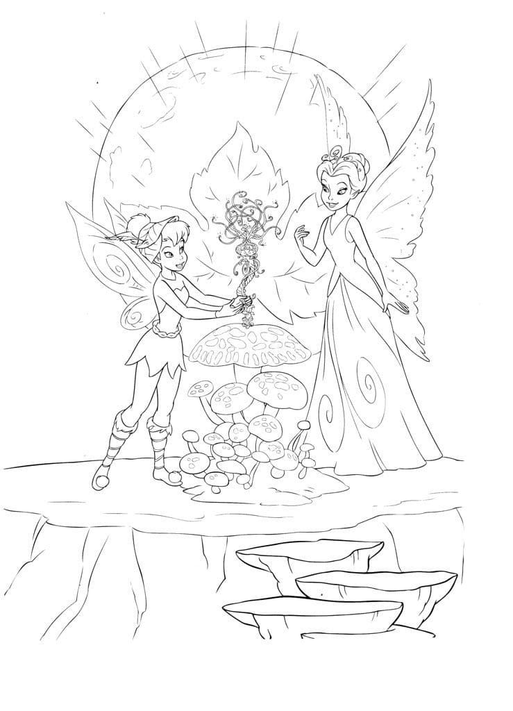Çocuklar İçin Tinkerbell Boyama Sayfaları 