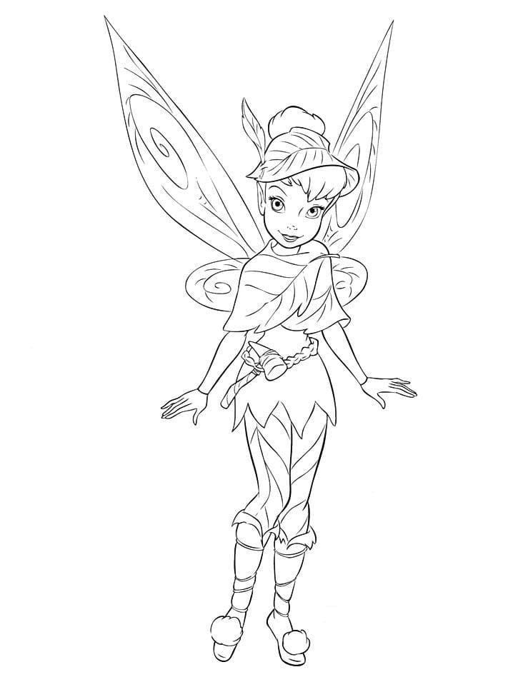 Çocuklar İçin Tinkerbell Boyama Sayfaları 