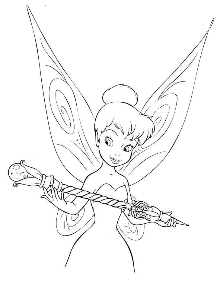Çocuklar İçin Tinkerbell Boyama Sayfaları 