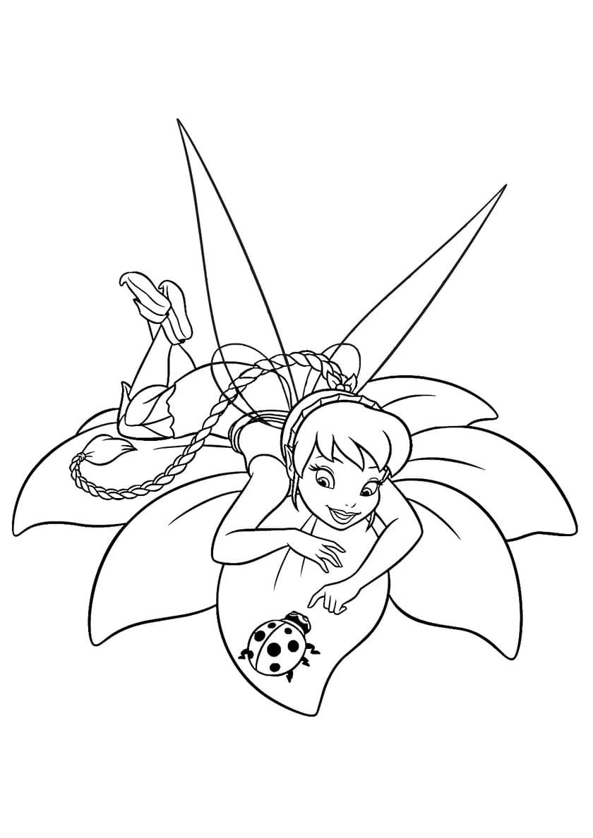 Çocuklar İçin Tinkerbell Boyama Sayfaları 