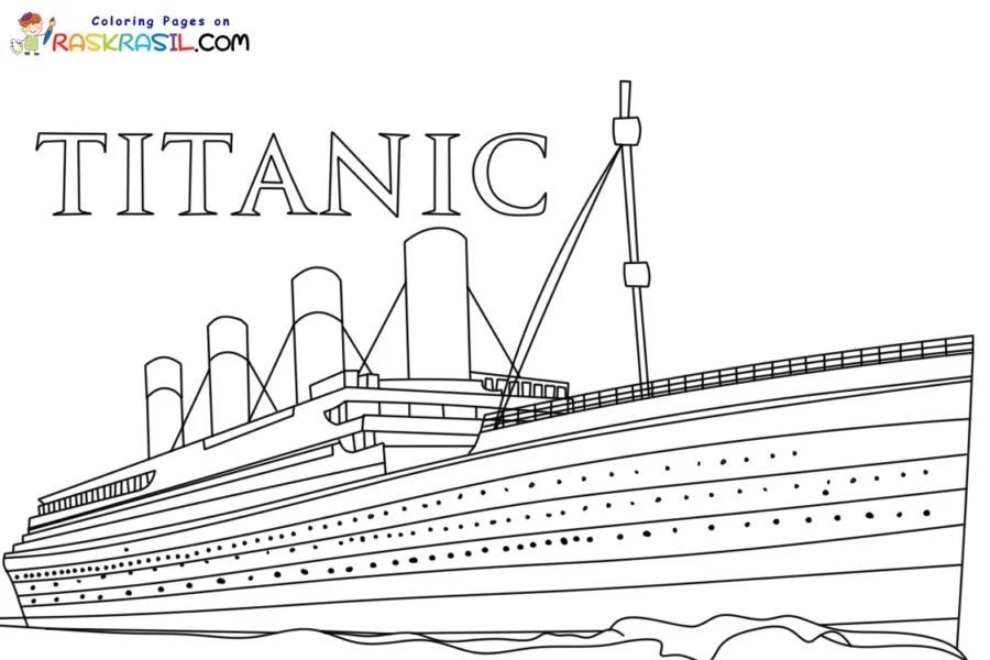Çocuklar İçin Titanic Boyama Sayfaları 