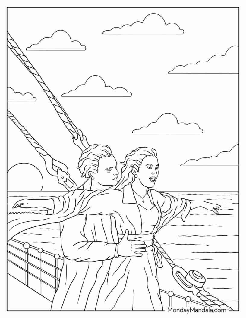 Çocuklar İçin Titanic Boyama Sayfaları 