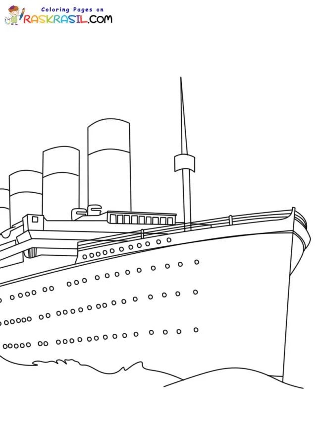 Çocuklar İçin Titanic Boyama Sayfaları 
