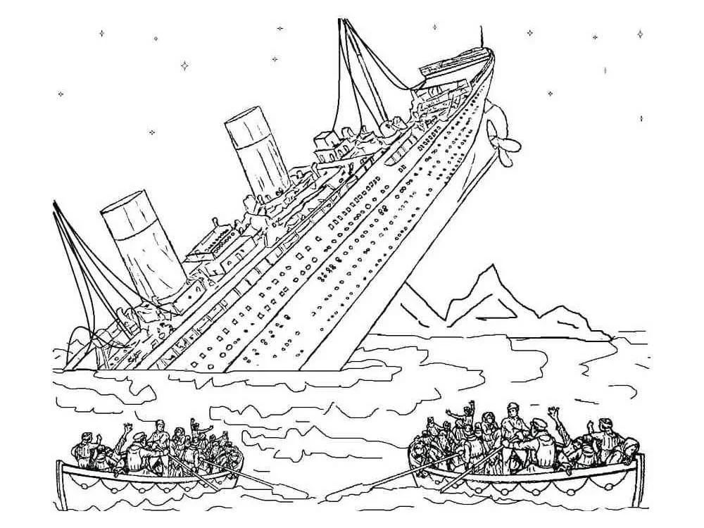 Çocuklar İçin Titanic Boyama Sayfaları 