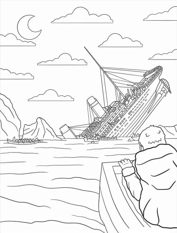 Çocuklar İçin Titanic Boyama Sayfaları 