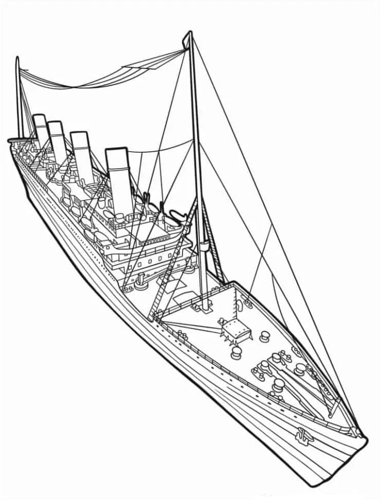 Çocuklar İçin Titanic Boyama Sayfaları 