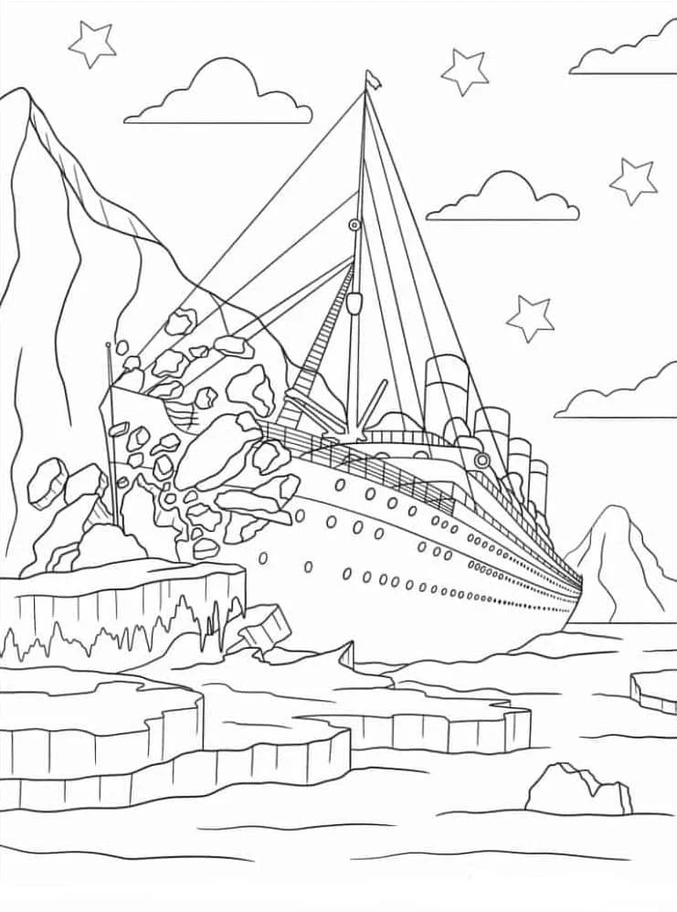 Çocuklar İçin Titanic Boyama Sayfaları 