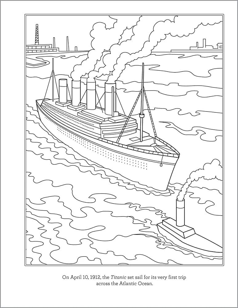 Çocuklar İçin Titanic Boyama Sayfaları 