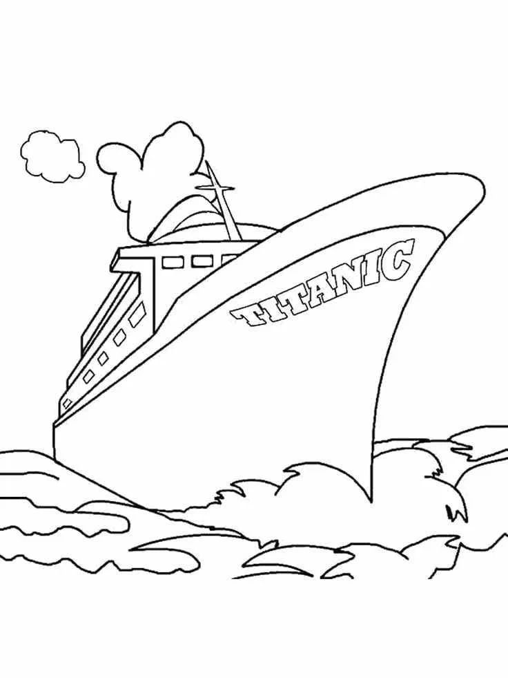 Çocuklar İçin Titanic Boyama Sayfaları 