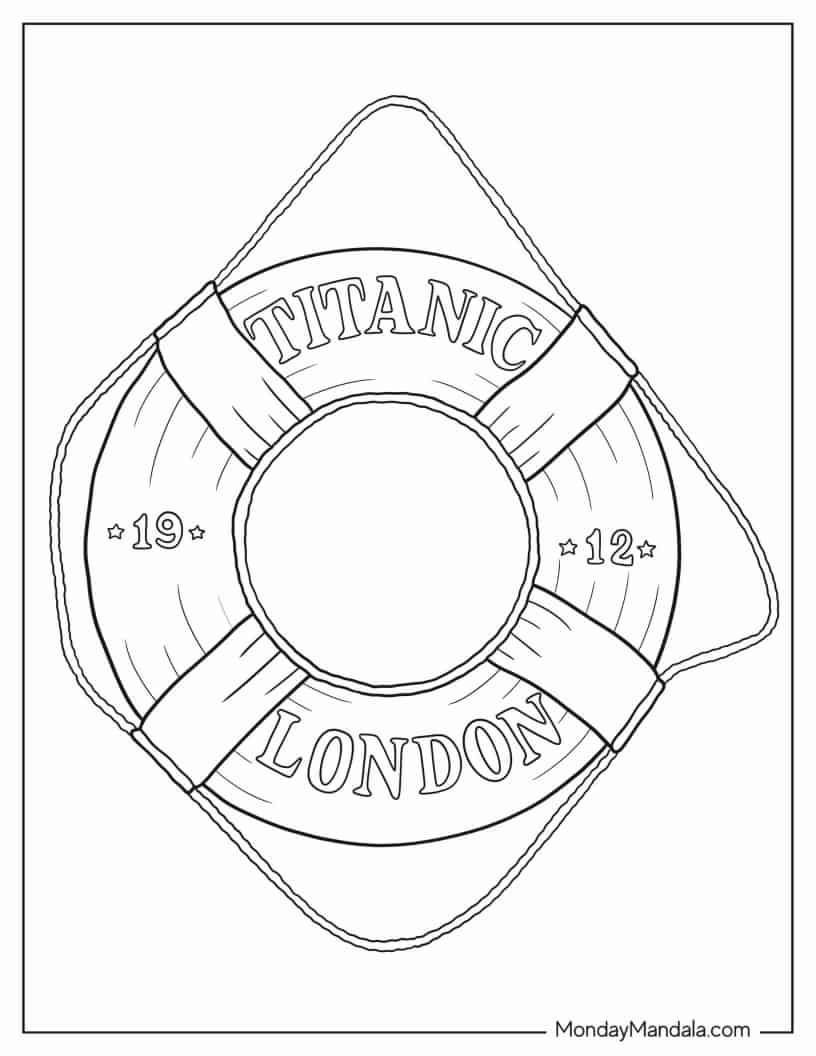 Çocuklar İçin Titanic Boyama Sayfaları 