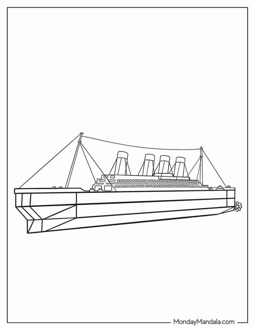 Çocuklar İçin Titanic Boyama Sayfaları 
