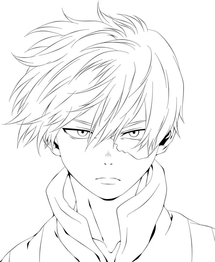 Çocuklar İçin Todoroki Boyama Sayfaları 
