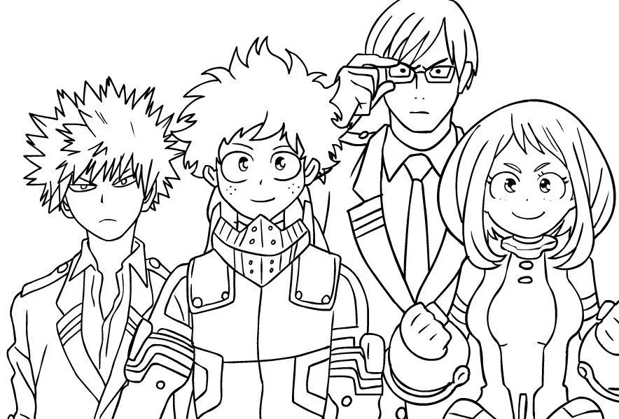 Çocuklar İçin Todoroki Boyama Sayfaları 
