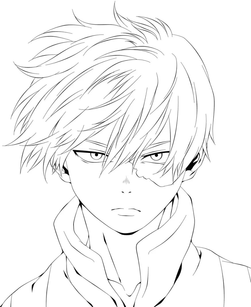 Çocuklar İçin Todoroki Boyama Sayfaları 