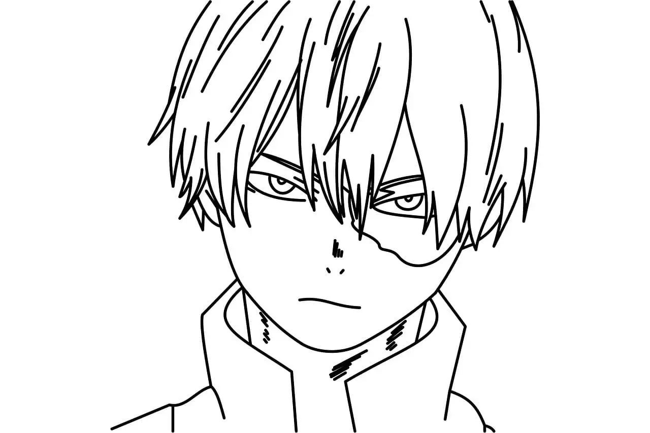 Çocuklar İçin Todoroki Boyama Sayfaları 