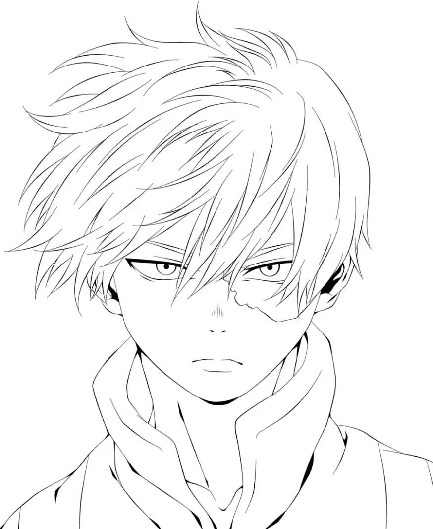 Çocuklar İçin Todoroki Boyama Sayfaları 