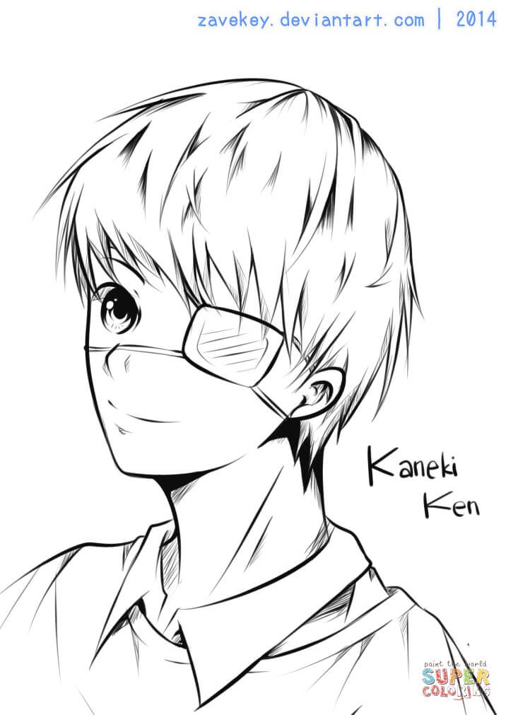 Çocuklar İçin Tokyo Ghoul Boyama Sayfaları 