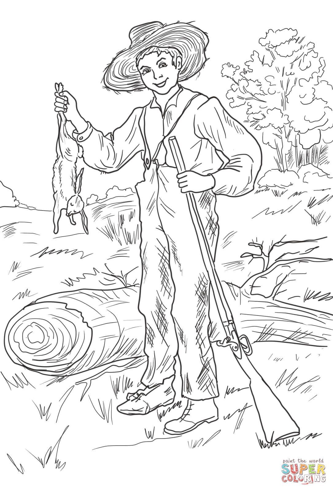 Çocuklar İçin Tom Sawyer Boyama Sayfaları 