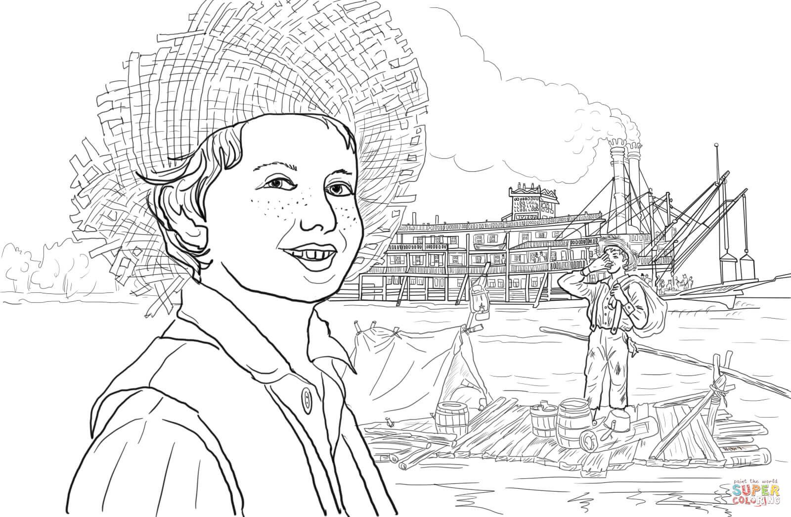 Çocuklar İçin Tom Sawyer Boyama Sayfaları 