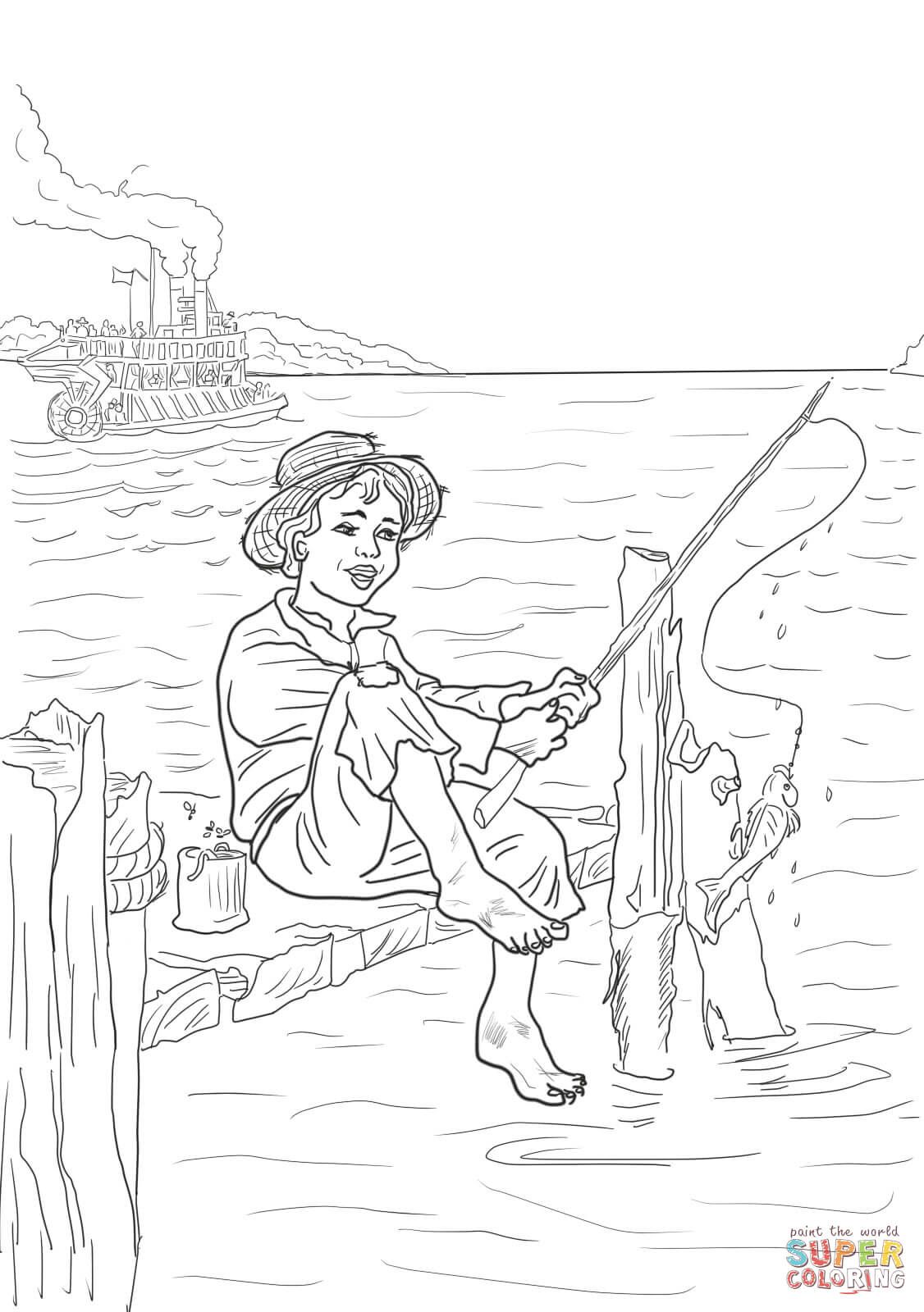 Çocuklar İçin Tom Sawyer Boyama Sayfaları 