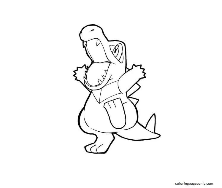 Çocuklar İçin Totodile Boyama Sayfaları 