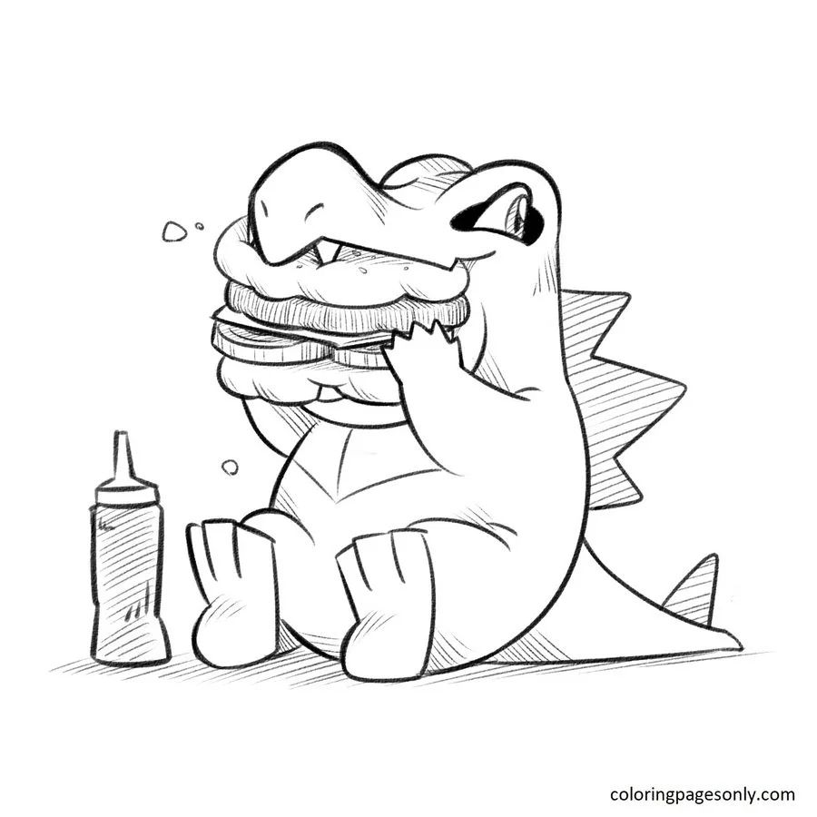 Çocuklar İçin Totodile Boyama Sayfaları 