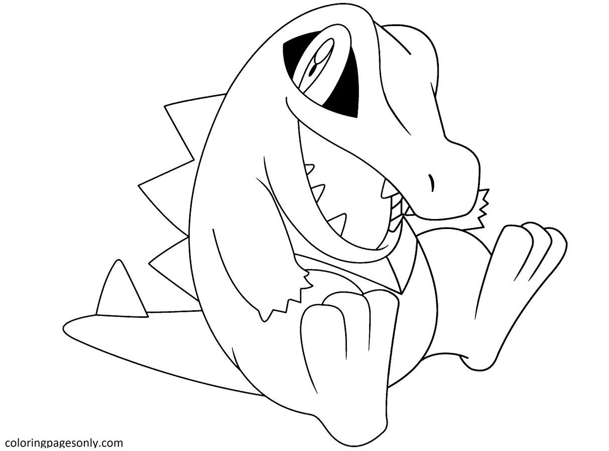 Çocuklar İçin Totodile Boyama Sayfaları 