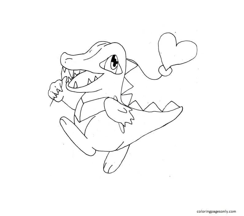 Çocuklar İçin Totodile Boyama Sayfaları 