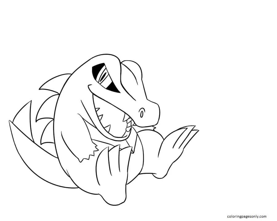 Çocuklar İçin Totodile Boyama Sayfaları 