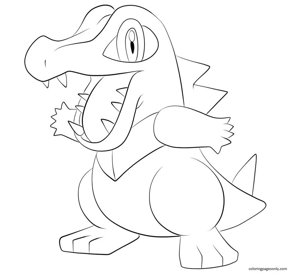 Çocuklar İçin Totodile Boyama Sayfaları 