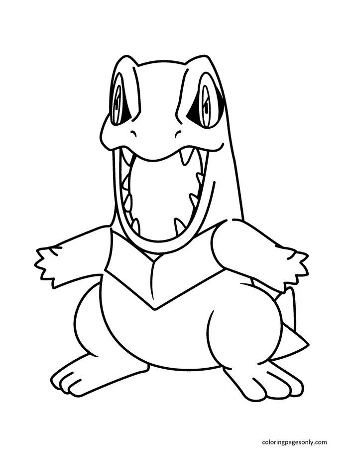 Çocuklar İçin Totodile Boyama Sayfaları 