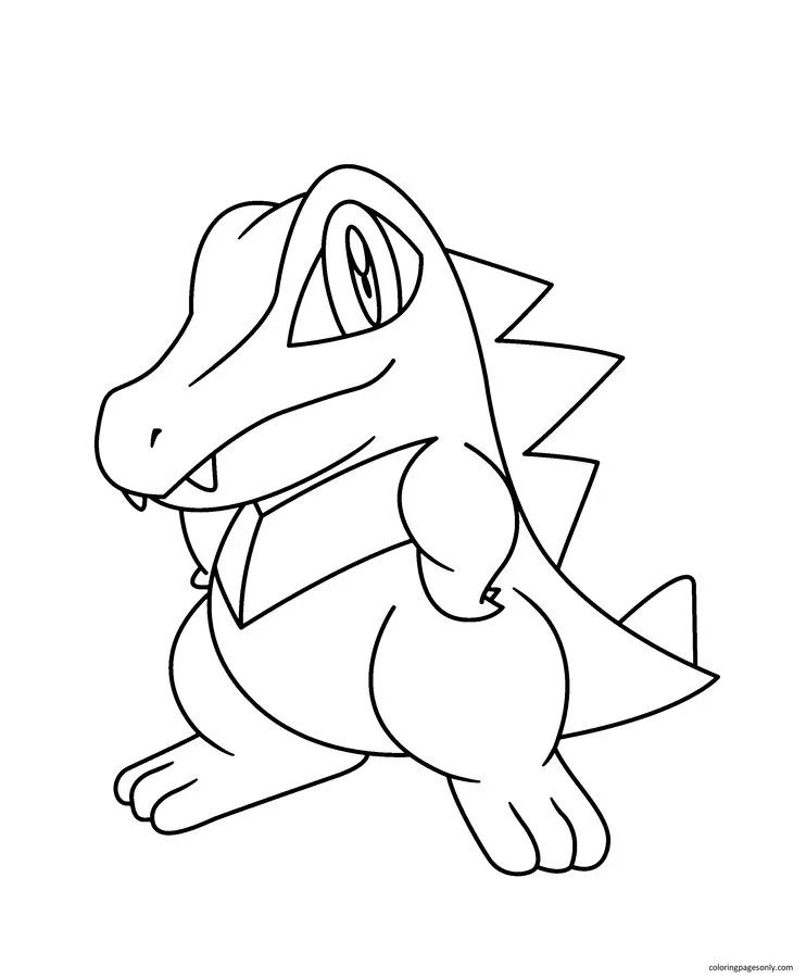 Çocuklar İçin Totodile Boyama Sayfaları 