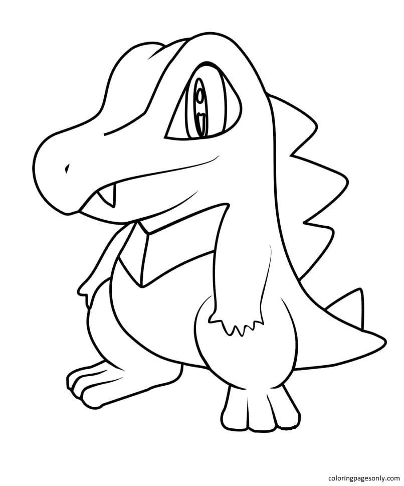 Çocuklar İçin Totodile Boyama Sayfaları 