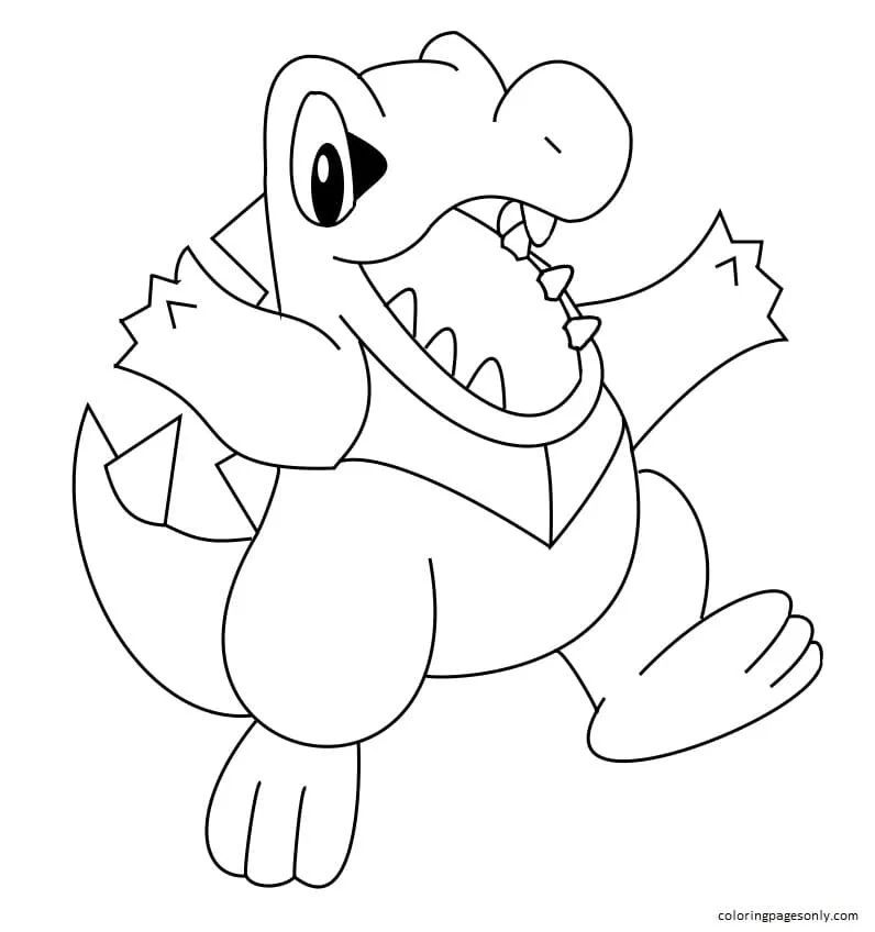 Çocuklar İçin Totodile Boyama Sayfaları 