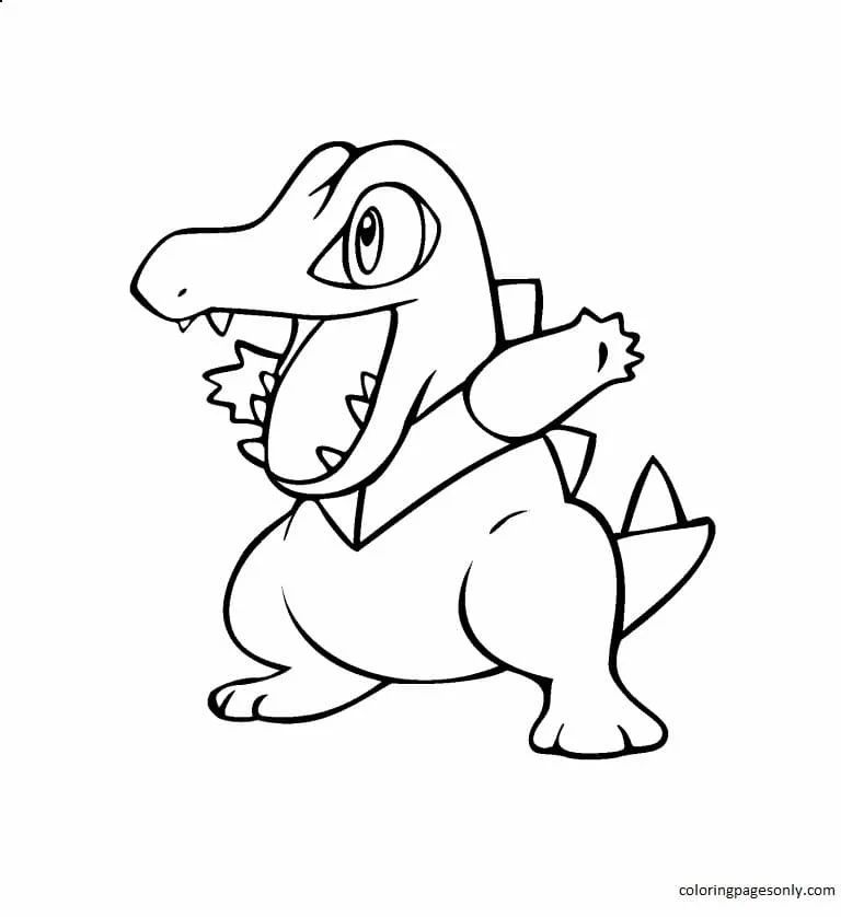 Çocuklar İçin Totodile Boyama Sayfaları 
