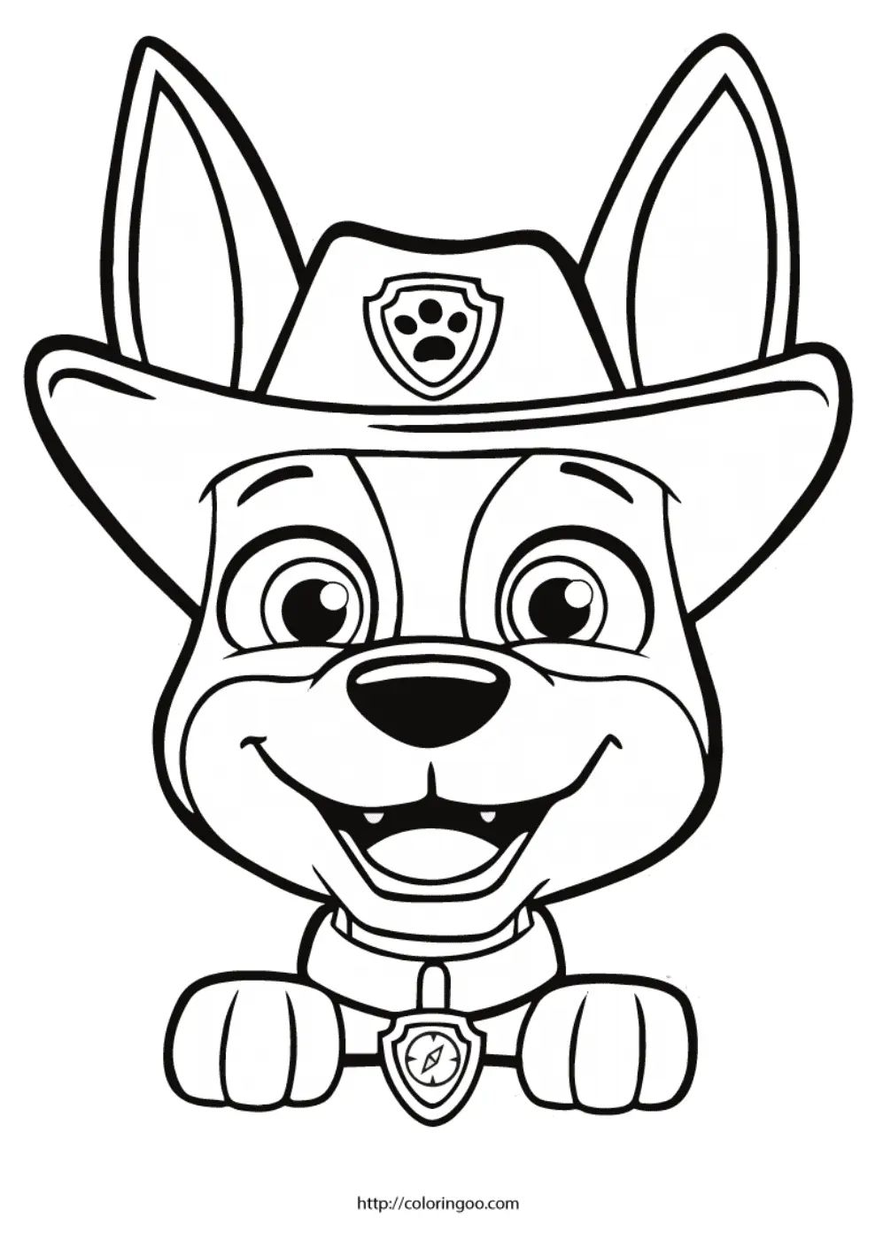 Çocuklar İçin Tracker Paw Boyama Sayfaları 